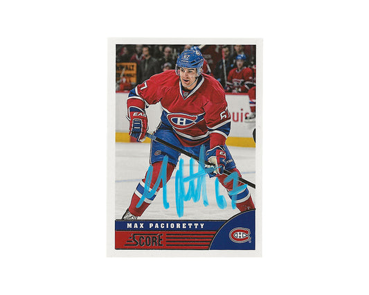Max Pacioretty Autographed 2013-14 Panini Score #254 Hockey Card