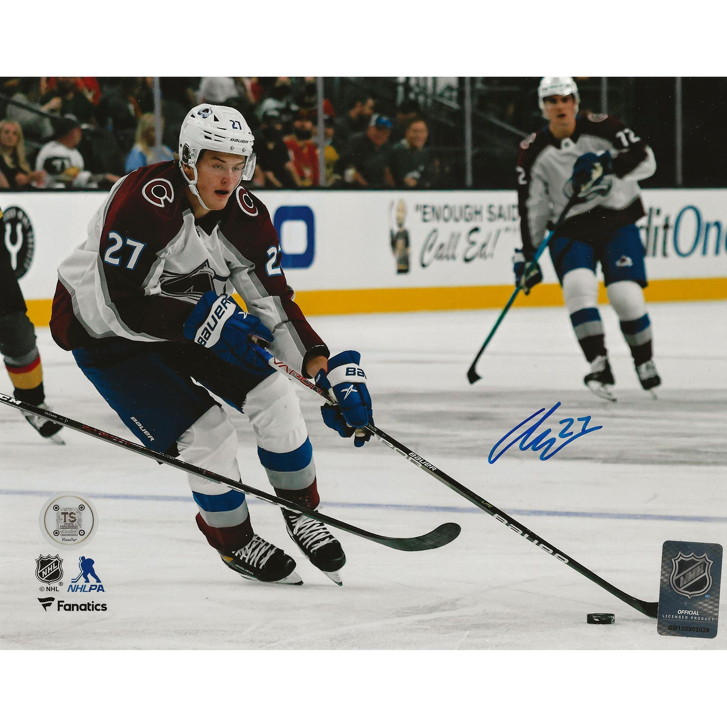 Oskar Olausson Autographed Colorado Avalanche Skating 8x10 Photo