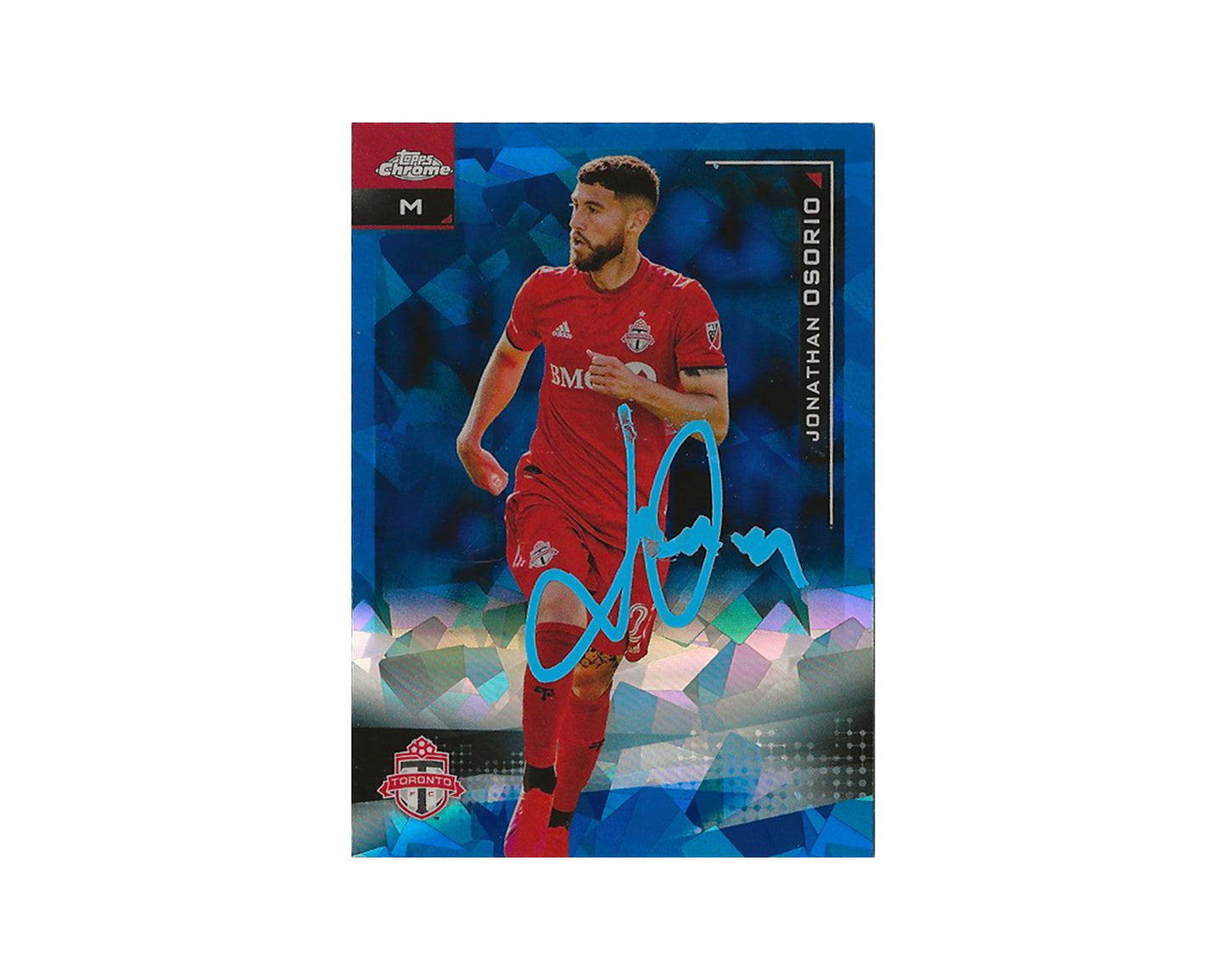 Jonathan Osorio Autographed 2021 Topps Chrome MLS Sapphire Refractor #60 Toronto FC Card *AS IS*
