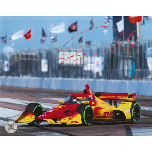 Alex Palou Autographed IndyCar DHL Around Turn 8x10 Photo