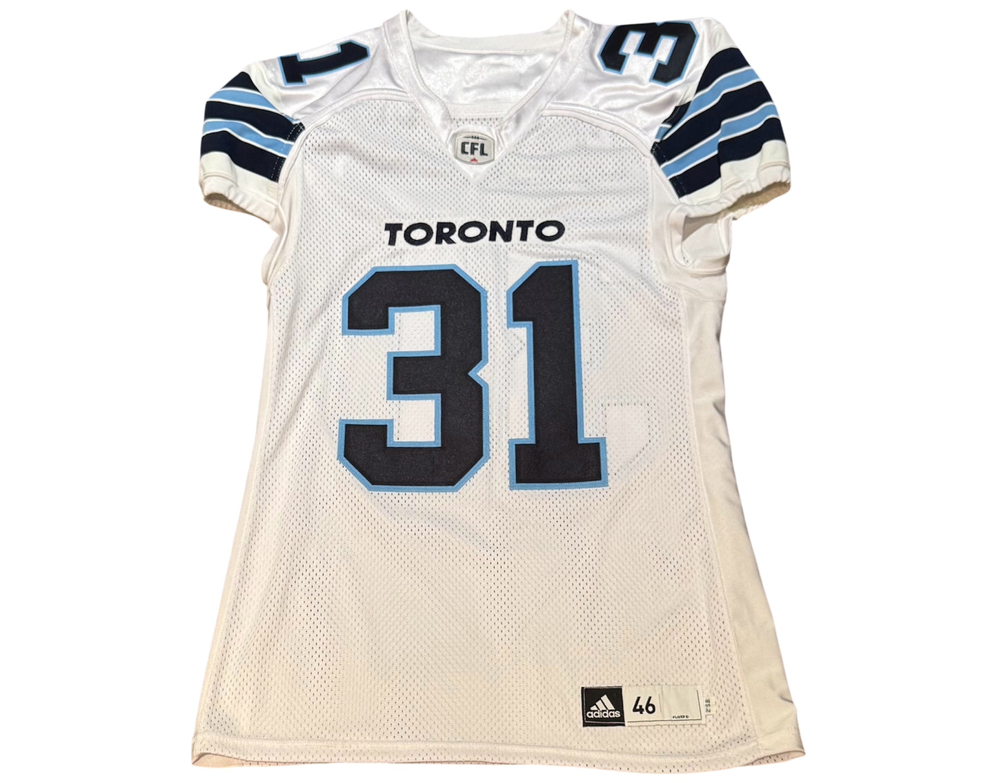 Michael Pinball Clemons Autographed Toronto Argonauts Away White Adidas Pro Jersey LE 18/31
