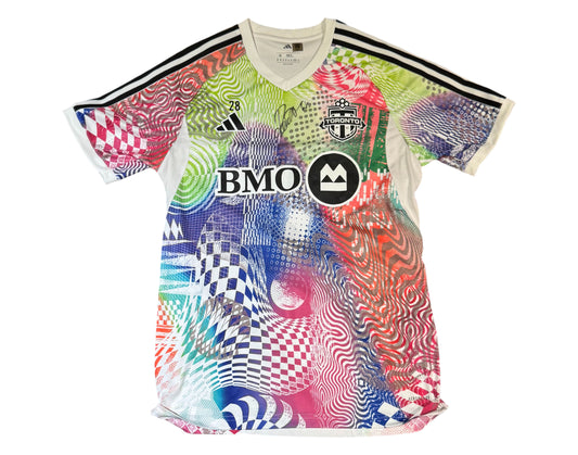 Raoul Petretta Autographed & Player-Worn 2025 Toronto FC Adidas Pride Jersey