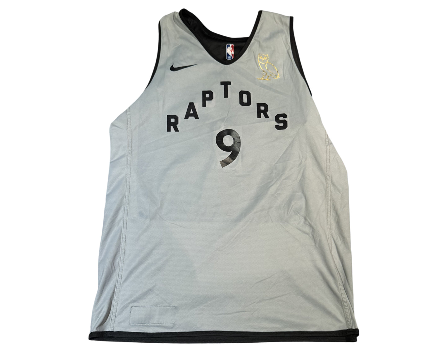 RJ Barrett Practice-Used Toronto Raptors OVO Black/White Reversible Jersey