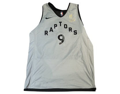 RJ Barrett Practice-Used Toronto Raptors OVO Black/White Reversible Jersey
