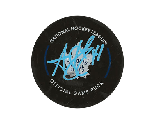 Anthony Stolarz Autographed Toronto Maple Leafs Game-Used Puck