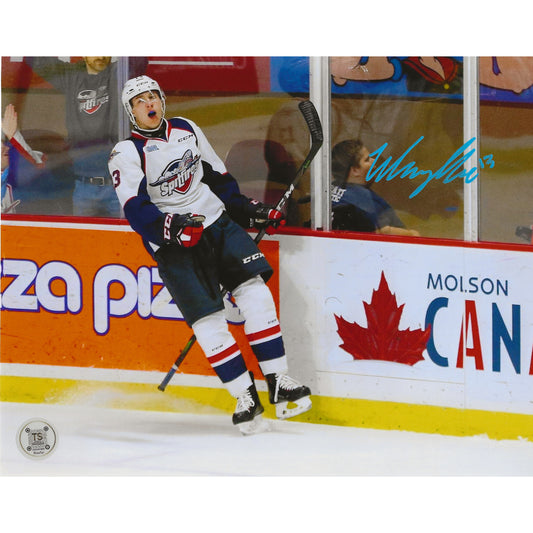 Will Cuylle Autographed Windsor Spitfires Goal Celebration 8x10 Photo