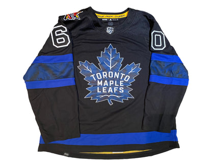 Joseph Woll Autographed Toronto Maple Leafs Alternate Black Flipside Adidas Jersey w/ 2024 ASG Patch