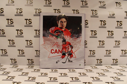 Jack Quinn Autographed Team Canada 2021 World Juniors Artwork 16x20 Photo