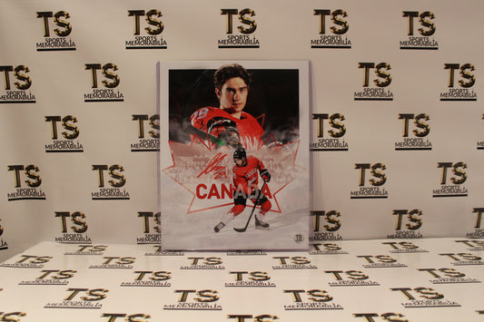 Jack Quinn Autographed Team Canada 2021 World Juniors Artwork 11x14 Photo