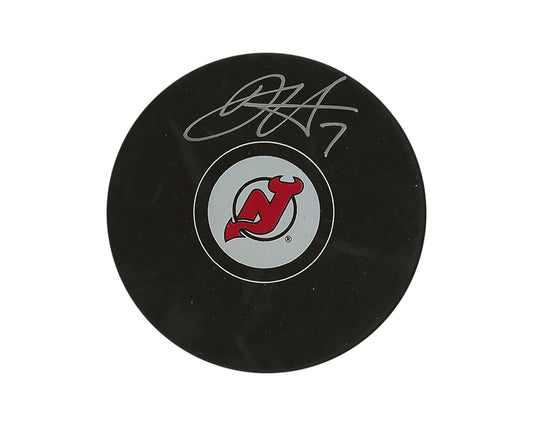 Dougie Hamilton Autographed New Jersey Devils Autograph Model Puck